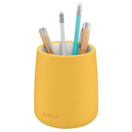 LEITZ Írószertartó, kerámia, LEITZ "Cosy", melegsárga