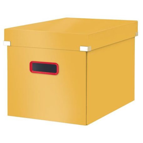 LEITZ Doboz, kocka, L méret, LEITZ "Cosy Click&Store", melegsárga