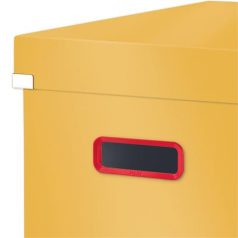   LEITZ Doboz, kocka, L méret, LEITZ "Cosy Click&Store", melegsárga