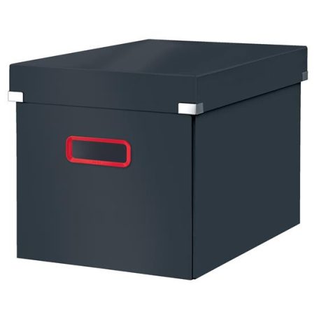 LEITZ Doboz, kocka, L méret, LEITZ "Cosy Click&Store", bársonyszürke