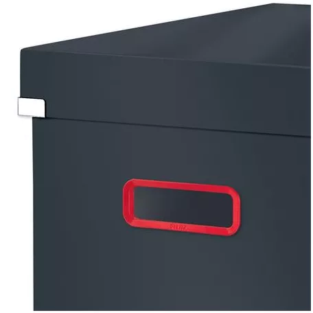 LEITZ Doboz, kocka, L méret, LEITZ "Cosy Click&Store", bársonyszürke