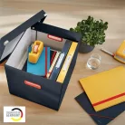 LEITZ Doboz, kocka, L méret, LEITZ "Cosy Click&Store", bársonyszürke