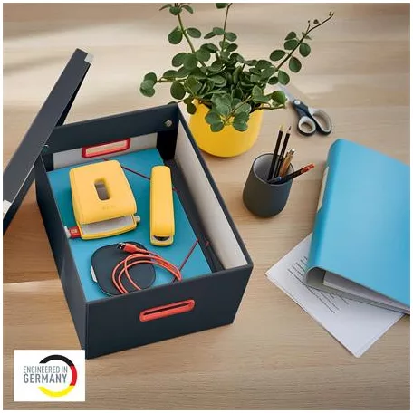 LEITZ Doboz, L méret, LEITZ "Cosy Click&Store", bársonyszürke