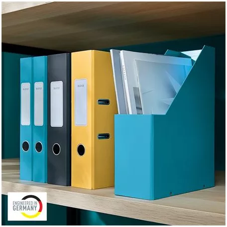 LEITZ Iratpapucs, PP/karton, 95mm, LEITZ "Cosy Click&Store", nyugodtkék