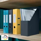 LEITZ Iratpapucs, PP/karton, 95mm, LEITZ "Cosy Click&Store", bársonyszürke