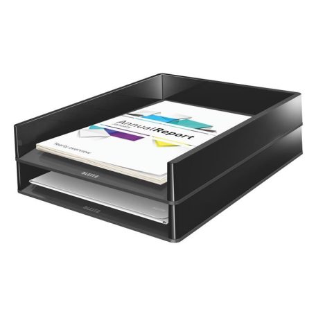 LEITZ Irattálca, műanyag, kettős színhatású, LEITZ "Duo", fekete