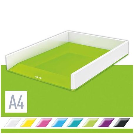 LEITZ Irattálca, műanyag, kettős színhatású, LEITZ "Wow", zöld