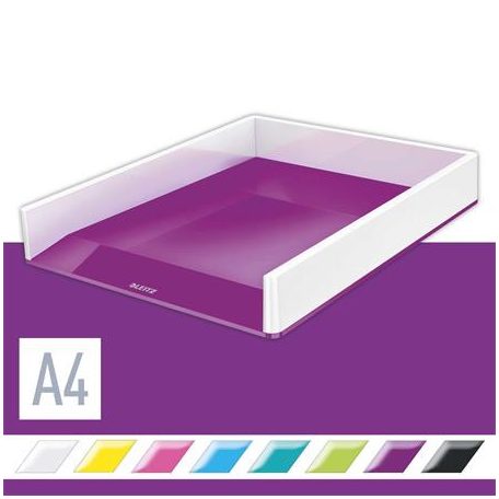 LEITZ Irattálca, műanyag, kettős színhatású, LEITZ "Wow", lila