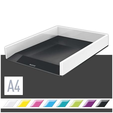 LEITZ Irattálca, műanyag, kettős színhatású, LEITZ "Wow", fekete