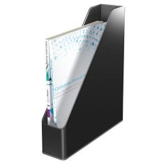   LEITZ Iratpapucs, műanyag, 73 mm, kettős színhatású, LEITZ "Duo", fekete