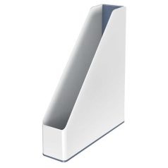   LEITZ Iratpapucs, műanyag, 73 mm, kettős színhatású, LEITZ "Wow", fehér