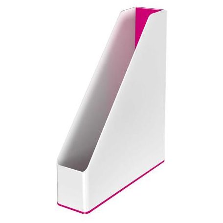 LEITZ Iratpapucs, műanyag, 73 mm, kettős színhatású, LEITZ "Wow", rózsaszín