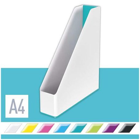 LEITZ Iratpapucs, műanyag, 73 mm, kettős színhatású, LEITZ "Wow", jégkék