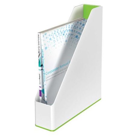 LEITZ Iratpapucs, műanyag, 73 mm, kettős színhatású, LEITZ "Wow", zöld