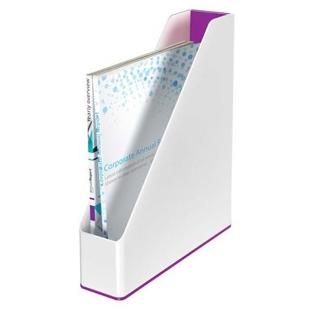 LEITZ Iratpapucs, műanyag, 73 mm, kettős színhatású, LEITZ "Wow", lila