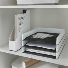 LEITZ Iratpapucs, műanyag, 73 mm, kettős színhatású, LEITZ "Wow", fekete