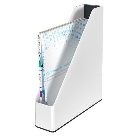 LEITZ Iratpapucs, műanyag, 73 mm, kettős színhatású, LEITZ "Wow", fekete