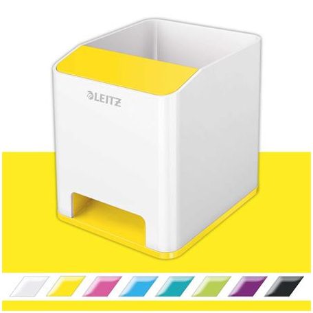 LEITZ Írószertartó, kettős színhatású, LEITZ "Wow", sárga