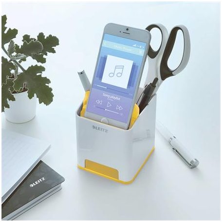 LEITZ Írószertartó, kettős színhatású, LEITZ "Wow", sárga