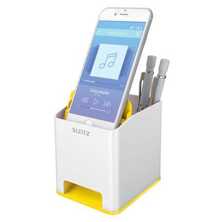 LEITZ Írószertartó, kettős színhatású, LEITZ "Wow", sárga