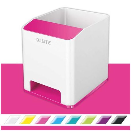 LEITZ Írószertartó, kettős színhatású, LEITZ "Wow", rózsaszín