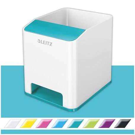 LEITZ Írószertartó, kettős színhatású, LEITZ "Wow", jégkék