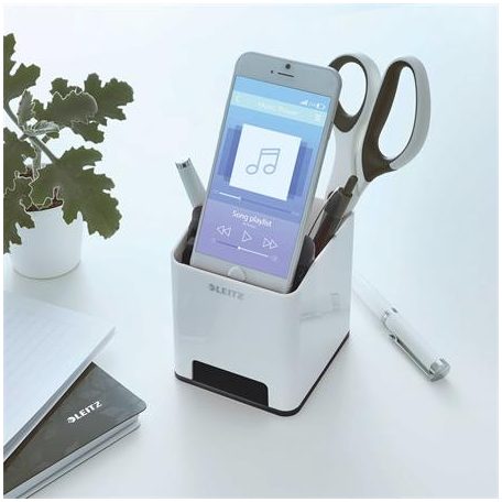 LEITZ Írószertartó, kettős színhatású, LEITZ "Wow", fekete