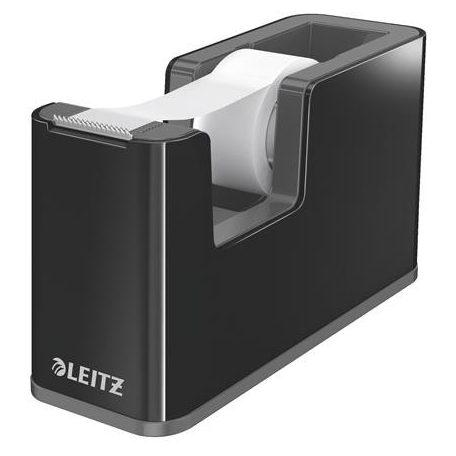 LEITZ Ragasztószalag-adagoló, asztali, feltöltött, LEITZ "Duo", fekete
