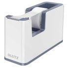 LEITZ Ragasztószalag-adagoló, asztali, feltöltött, LEITZ "Wow", fehér-szürke