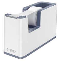   LEITZ Ragasztószalag-adagoló, asztali, feltöltött, LEITZ "Wow", fehér-szürke