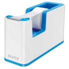 LEITZ Ragasztószalag-adagoló, asztali, feltöltött, LEITZ "Wow", fehér-kék