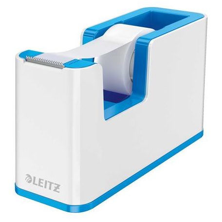 LEITZ Ragasztószalag-adagoló, asztali, feltöltött, LEITZ "Wow", fehér-kék