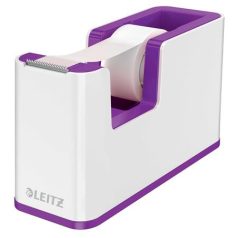   LEITZ Ragasztószalag-adagoló, asztali, feltöltött, LEITZ "Wow", fehér-lila