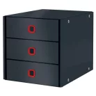 LEITZ Irattároló, laminált karton, 3 fiókos, LEITZ "Cosy Click&Store", bársonyszürke