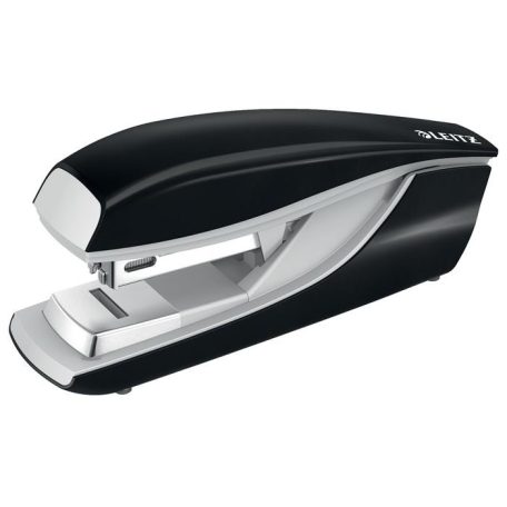 LEITZ Tűzőgép, 24/6, 26/6, 30 lap, lapos tűzés, LEITZ "Nexxt 5505", fekete