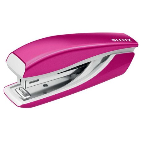 LEITZ Tűzőgép, mini, No. 10, 10 lap, fém, LEITZ "Nexxt Wow", rózsaszín