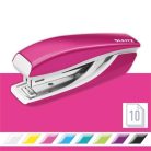 LEITZ Tűzőgép, mini, No. 10, 10 lap, fém, LEITZ "Nexxt Wow", rózsaszín