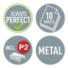 LEITZ Tűzőgép, mini, No. 10, 10 lap, fém, LEITZ "Nexxt Wow", jégkék