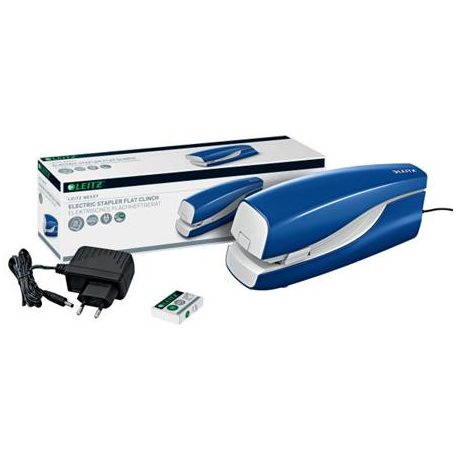 LEITZ Tűzőgép, elektromos, 24/6, 20 lap, LEITZ "Nexxt 5533", kék