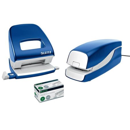 LEITZ Tűzőgép, elektromos, 24/6, 20 lap, LEITZ "Nexxt 5533", kék