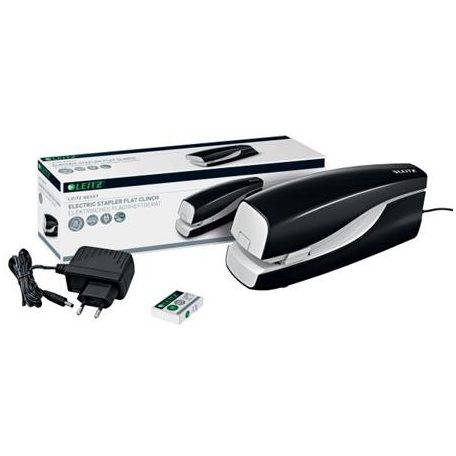 LEITZ Tűzőgép, elektromos, 24/6, 20 lap, LEITZ "Nexxt 5533", fekete