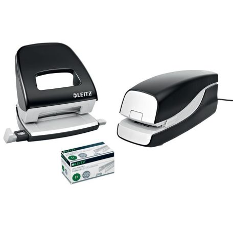 LEITZ Tűzőgép, elektromos, 24/6, 20 lap, LEITZ "Nexxt 5533", fekete