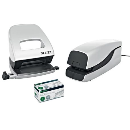 LEITZ Tűzőgép, elektromos, 24/6, 20 lap, LEITZ "Nexxt 5533", fehér