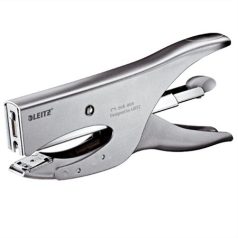   LEITZ Tűzőgép, kézi, 24/6, 24/8, 40 lap, LEITZ "5549", ezüst