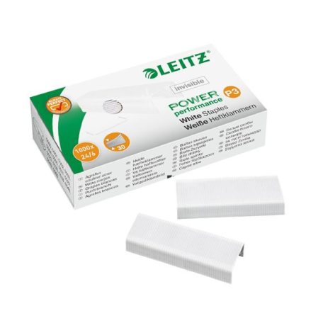 LEITZ Tűzőkapocs, 24/6, LEITZ "P3", fehér