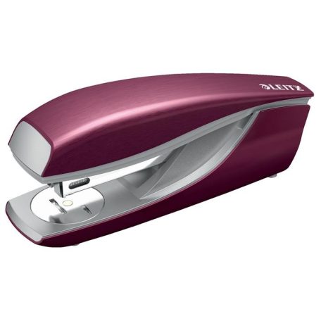 LEITZ Tűzőgép, 24/6, 26/6, 30 lap, LEITZ "Nexxt Style", gránátvörös