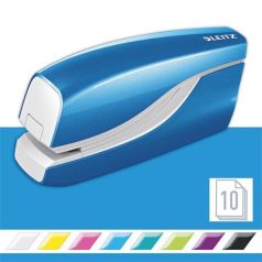   LEITZ Tűzőgép, elektromos, No.10, 10 lap, LEITZ "Wow", világoskék