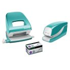 LEITZ Tűzőgép, elektromos, No.10, 10 lap, LEITZ "Wow", jégkék