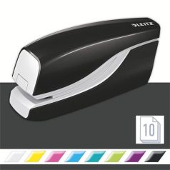   LEITZ Tűzőgép, elektromos, No.10, 10 lap, LEITZ "Wow", fekete