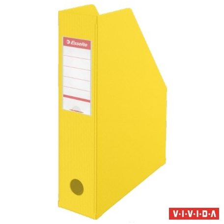 ESSELTE Iratpapucs, PVC/karton, 70 mm, összehajtható, ESSELTE, Vivida sárga